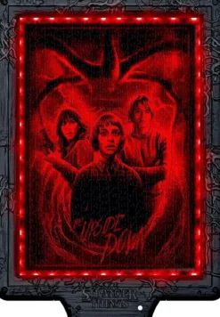 metamorphic art collection - stranger things - the upside down - puzzle con cornice led