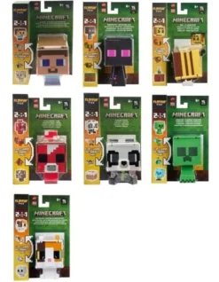 minecraft - flippin' figs personaggio 10cm - modello assortito