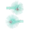 mollettine per capelli fabienne menta con fiore