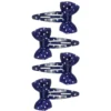 mollettine per capelli myrna blu a pois bianchi con fiocco