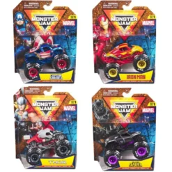 monster jam marvel - monster truck in metallo - modello assortito