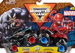 monster jam marvel - monster truck in metallo - pack con 2 modelli