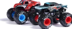 monster jam marvel - monster truck in metallo - pack con 2 modelli
