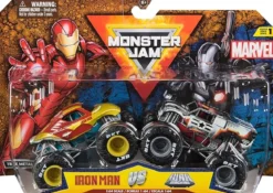 monster jam marvel - monster truck in metallo - pack con 2 modelli