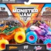 monster jam - monster truck in metallo - pack con 2 modelli