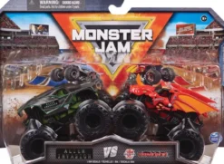 monster jam - monster truck in metallo - pack con 2 modelli