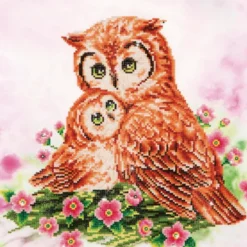 mother and baby owl - diamond dotz intermediate dd7.004 42x42cm