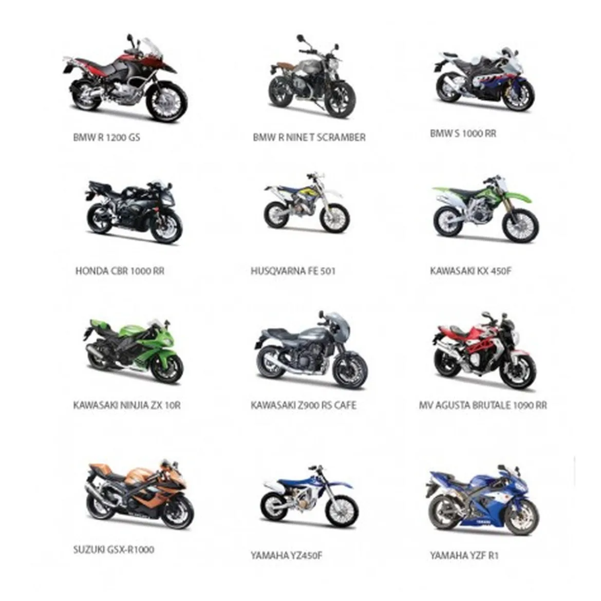 moto stradali - 1:12 - modello assortito