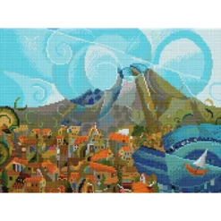 mount vesuvius - diamond dotz intermediate dd10.048 57x37cm
