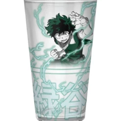my hero academia - gift set - large glass + pin + notebook heroes