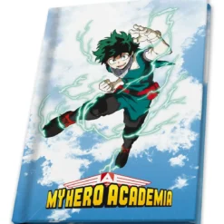 my hero academia - gift set - large glass + pin + notebook heroes