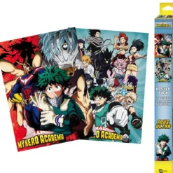 my hero academia - set 2 chibi posters 52x38cm - artworks