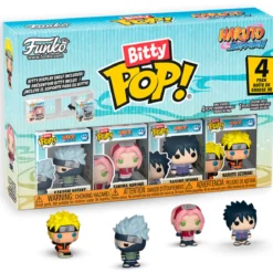 naruto - naruto team 7 4 pack 3cm - funko pop bitty