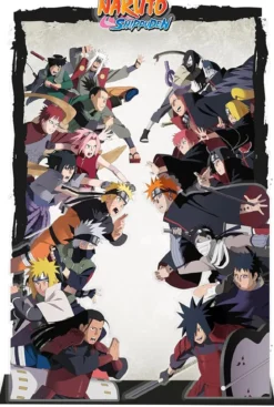 naruto shippuden - diorama acryl - combattimento di gruppo