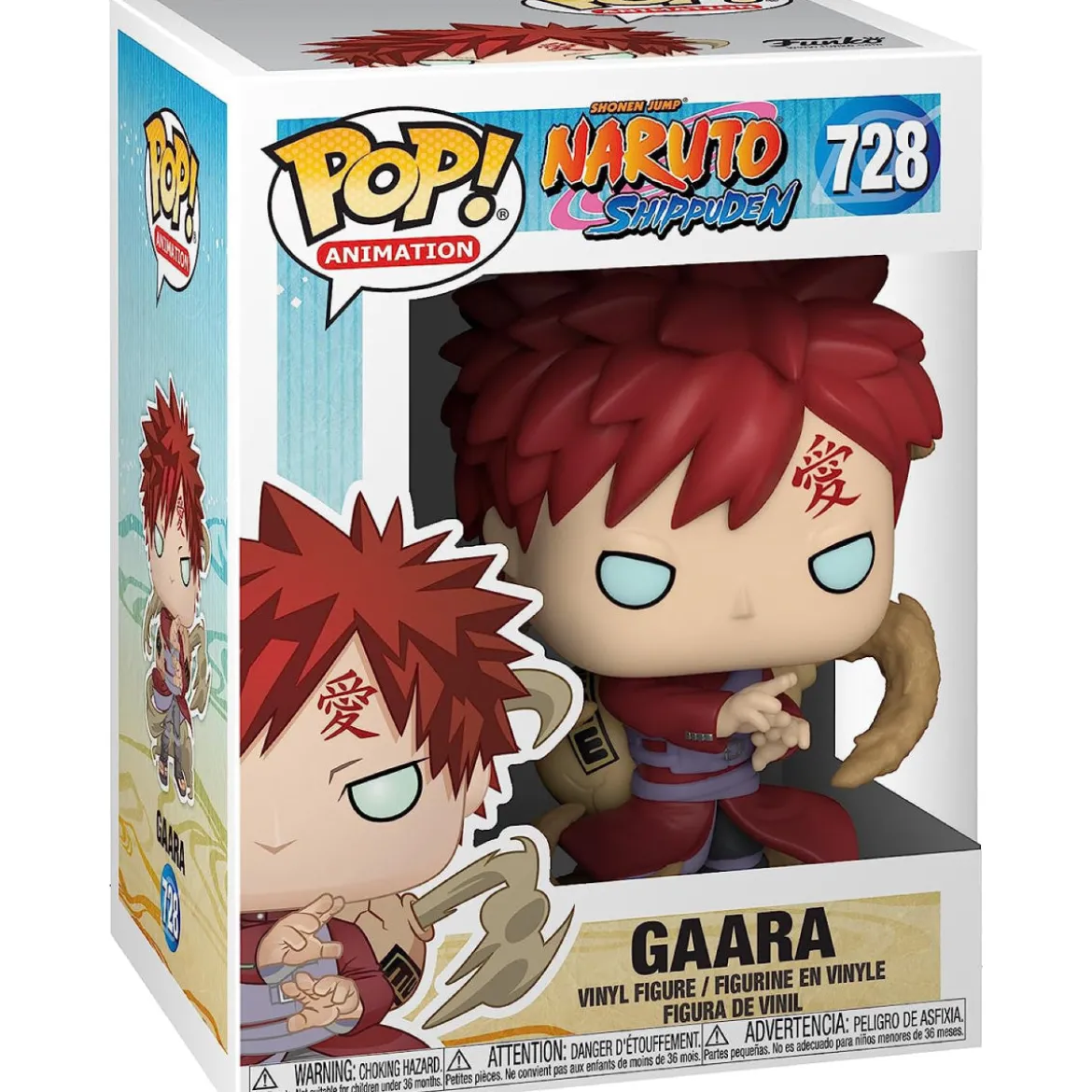 naruto shippuden - gaara 9cm - funko pop 728