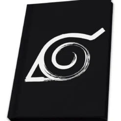 naruto shippuden - gift set - xxl glass + pin + notebook konoha