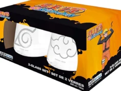 naruto shippuden - set 2 bicchieri - konoha & akatsuki