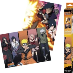 naruto shippuden - set 2 chibi poster 52x38cm - gruppo