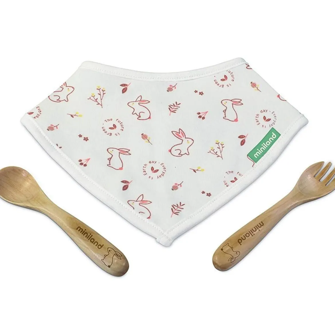 natur picneat bunny - bavaglino e posate