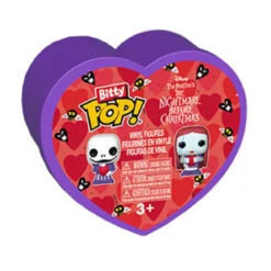 nightmare before christmas- san valentino 1 personaggio assortito 3cm - funko pop bitty