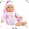 nines pijama 40cm - corpo in tessuto, meccanismo del pianto, con pigiamino rosa