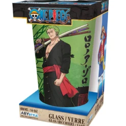 one piece - bicchiere large glass 400ml - zoro