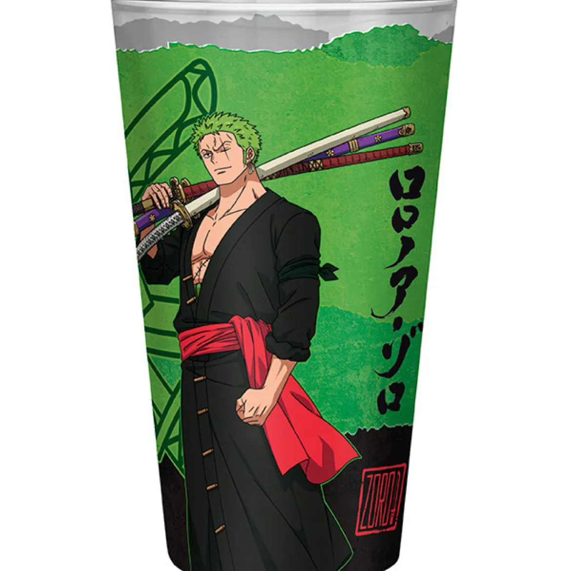 one piece - bicchiere large glass 400ml - zoro