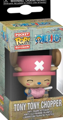 one piece - chopper con cotton candy - funko pop! keychain