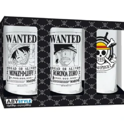 one piece - 3 glass set
