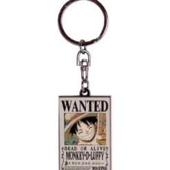 one piece - keychain - wanted luffy