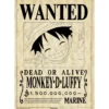 one piece - parchment poster 66x46cm - wanted luffy
