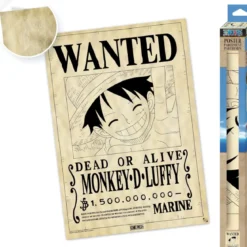 one piece - parchment poster 66x46cm - wanted luffy