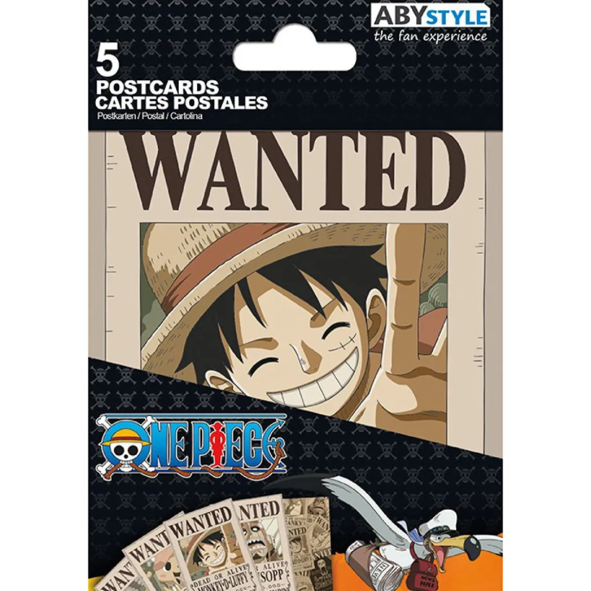 one piece - postcards - wanted set 1 (14,8x10,5cm)