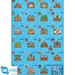 one piece - poster maxi 91,5x61cm - log itinerary