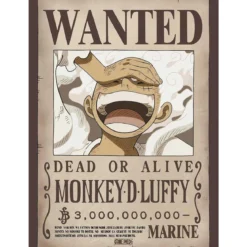 one piece - poster maxi 91,5x61cm - wanted luffy wano