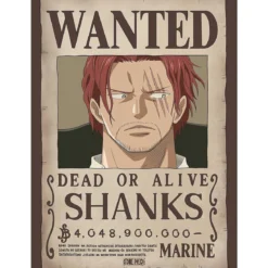 one piece - poster maxi 91,5x61cm - wanted shanks