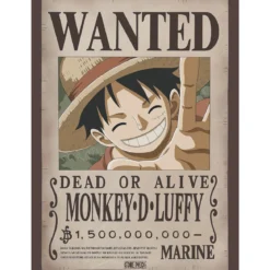 one piece - poster maxi 91,5x61cm - wanted luffy