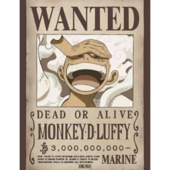 one piece - set 2 chibi posters 52x38cm - wanted luffy & zoro