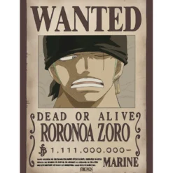 one piece - set 2 chibi posters 52x38cm - wanted luffy & zoro
