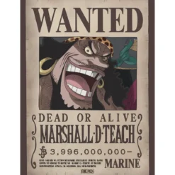 one piece - set 2 chibi posters 52x38cm - wanted shanks & blackbeard