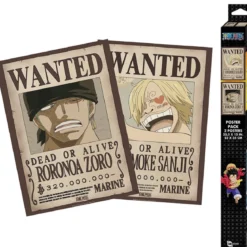 one piece - set 2 chibi poster 52x38cm - wanted zoro & sanji