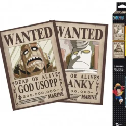 one piece - set 2 chibi poster 52x38cm - wanted usopp & frankie