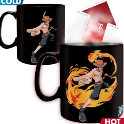 one piece - tazza heat change 460ml - luffy & ace
