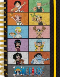 one piece - young straw hat crew - agenda a5 a righe a spirale