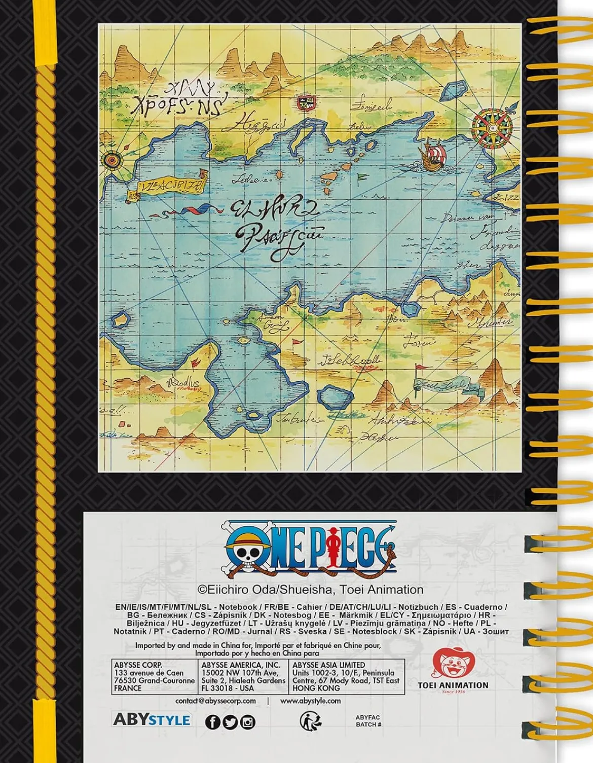 one piece - young straw hat crew - agenda a5 a righe a spirale