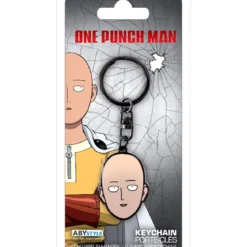 one punch man - keychain - saitama's head