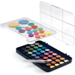 palette d'artiste - 50 colori con pennello ad acqua
