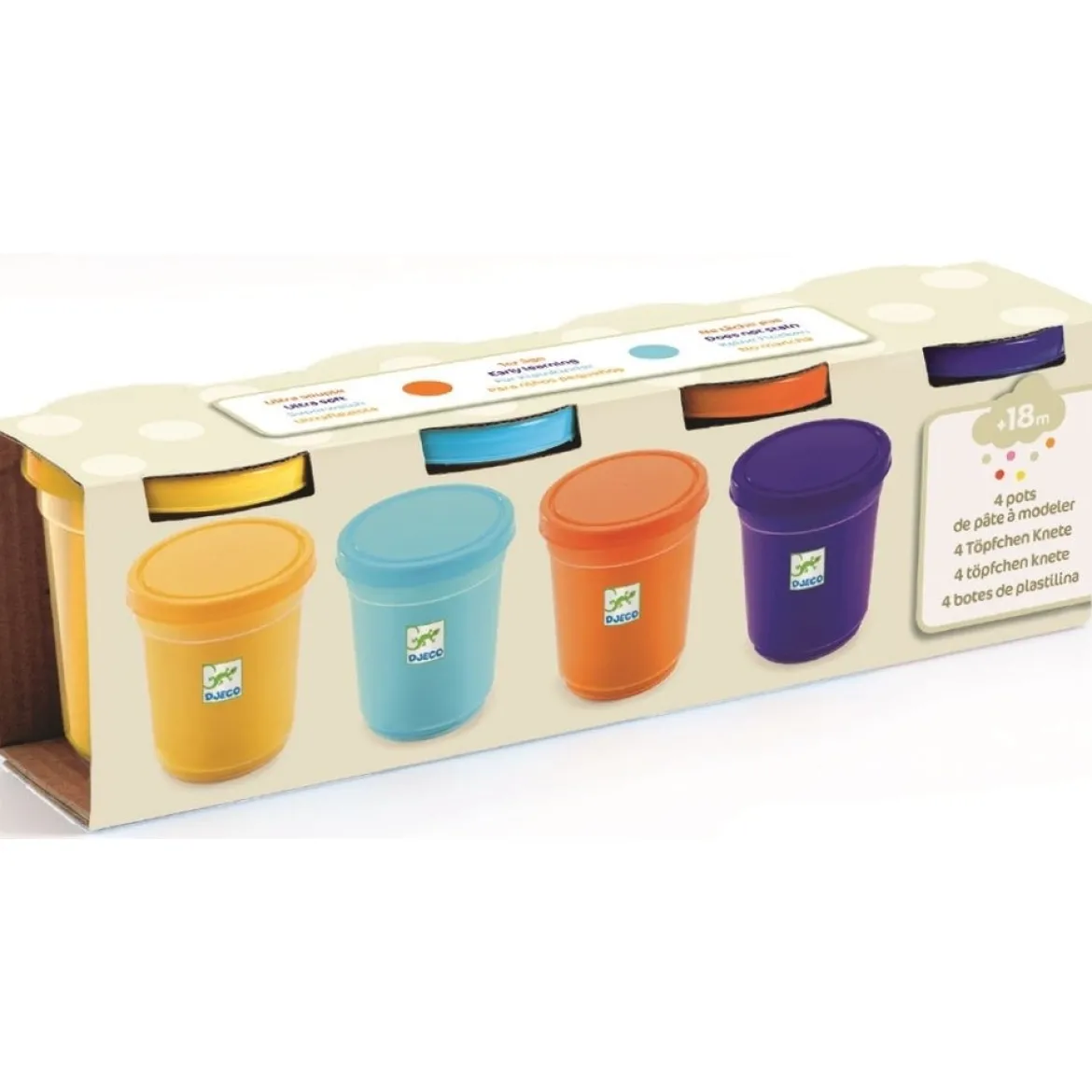 pasta modellabile 4 vasetti colori natura