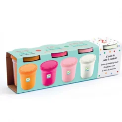 pasta modellabile 4 vasetti colori tenui