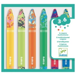 6 pastelli a fiori multicolori